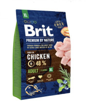 Сухой корм для взрослых собак гигантских пород Brit Premium Adult XL со вкусом курицы 3 кг mini slide 1