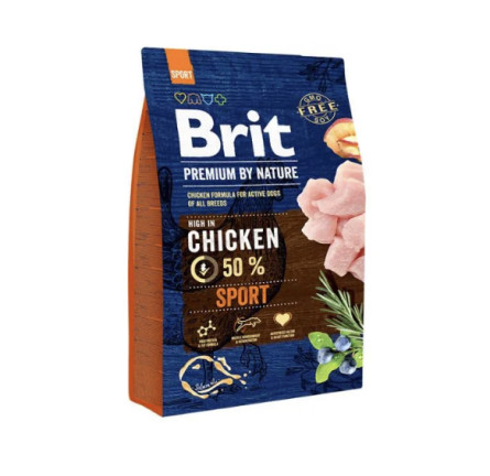 Сухий корм для собак Brit Premium Sport із підвищеними фізичними навантаженнями зі смаком курки 3 кг