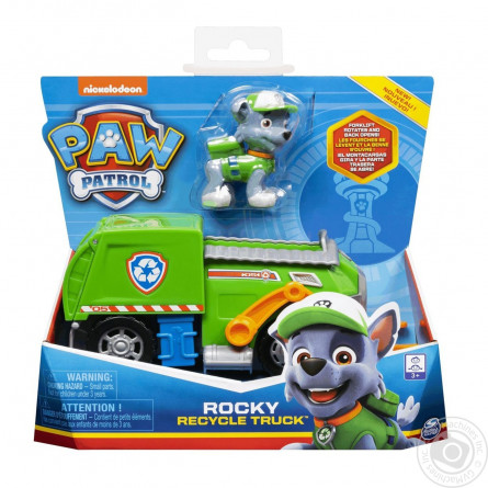 Игрушка Paw Patrol Spin Master рокки базовый спасательный автомобиль с водителем