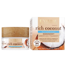 Зволожувальний крем для обличчя Eveline Cosmetics Rich Coconut Face Cream Збагачений кокосовою олією 50 мл mini slide 1