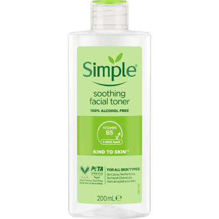 Успокаивающий тоник для лица Simple Soothing Facial Toner 200 мл