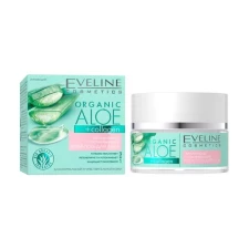 Крем-гель для лица Eveline Cosmetics Organic Aloe+Collagen Увлажняюще-успокаивающий для нормальной и чувствительной кожи 50 мл mini slide 1