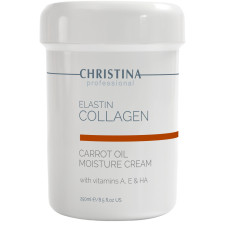Зволожуючий крем для сухої шкіри Christina Elastin Collagen Carrot Oil Moisture Cream with Vitamins A, E&HA 250 мл mini slide 1