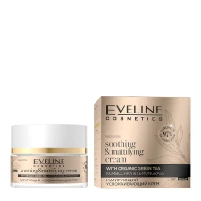 Матуючий крем для обличчя Eveline Cosmetics Organic Gold Заспокійливий 50 мл mini slide 1