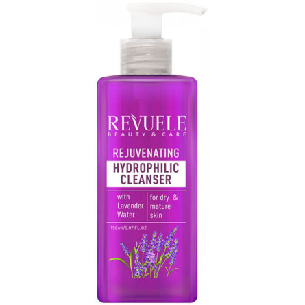 Омолоджуючий гідрофільний гель для вмивання REVUELE Hydrophilic Cleanser з лавандовою водою 150 мл