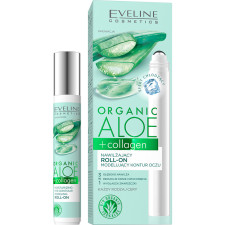 Роликовый гель-лифтинг для контура глаз Eveline Cosmetics Organic Aloe+Collagen Увлажняющий для всех типов кожи 15 мл mini slide 1