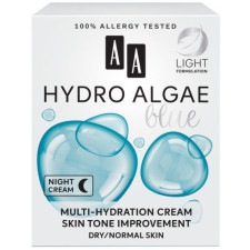 Нічний крем для сухої шкіри обличчя AA Cosmetics Hydro Algae Blue Mourishing Cream Поживний 50 мл mini slide 1
