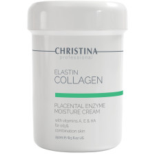 Зволожуючий крем для жирної шкіри Christina Elastin Collagen Placental Enzyme Moisture Cream with Vitamins A, E&HA 250 мл mini slide 1