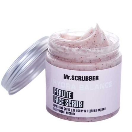 Перлитовый скраб для лица Mr.Scrubber Hydra balance Perlite Face Scrub с двумя видами гиалуроновой кислоты 250 г