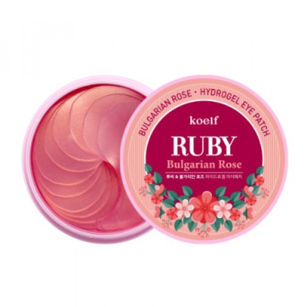 Гідрогелеві патчі для очей з рубіном Koelf Ruby&Bulgarian Rose Eye Patch 60 шт.