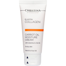 Зволожуючий крем для сухої шкіри Christina Elastin Collagen Carrot Oil Moisture Cream with Vitamins A, E&HA 60 мл mini slide 1