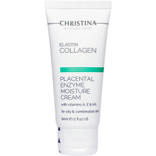 Увлажняющий крем для жирной кожи Christina Elastin Collagen Placental Enzyme Moisture Cream with Vitamins A, E & HA 60 мл mini slide 1