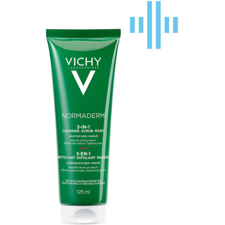 Средство 3-в-1 Vichy Normaderm для очищения проблемной кожи лица 125 мл