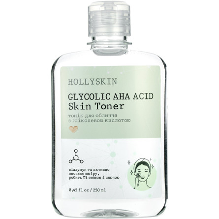 Тоник для лица Hollyskin Glycolic AHA Acid Skin Toner 250 мл