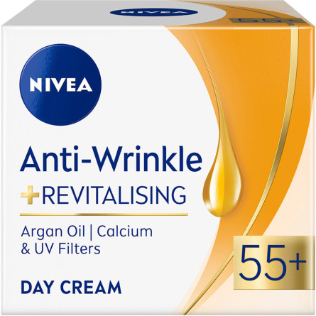 Денний крем для обличчя NIVEA проти зморшок + ревіталізація 55+ 50 мл