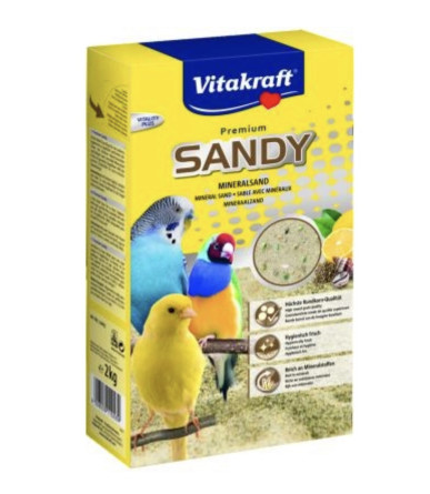 Пісок для птахів Vitakraft Sandy з мінералами Мінеральний вбирний 2 кг