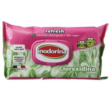 Вологі серветки дезінфікуючі для собак і котів Inodorina Refresh Clorexidina з хлоргексидином 15 шт mini slide 1