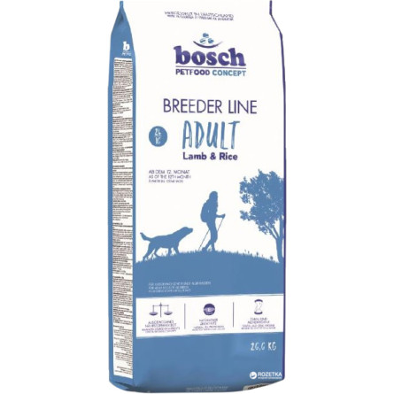 Сухий корм для дорослих собак Bosch Breeder Line Lamb&Rice зі смаком ягняти та рису 20 кг