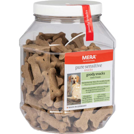 Cнеки Mera good snacks pure sensitive Insect Protein для чутливих собак із білком комах 600 г