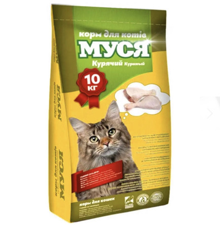 Сухий корм для котів Муся зі смаком курки 10 кг 18323