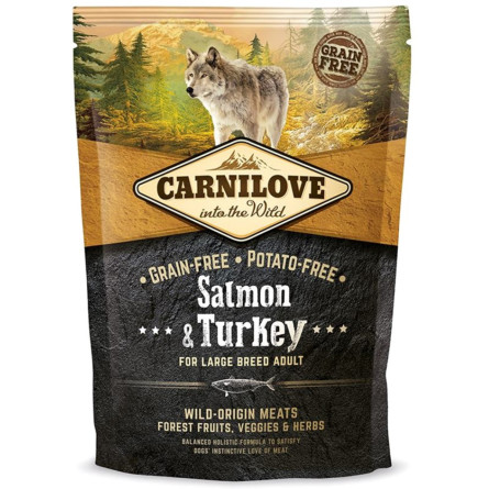 Сухий корм для дорослих собак великих порід Carnilove Salmon&Turkey Large Breed 1.5 кг slide 1