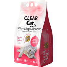 Наполнитель для кошачьего туалета ClearCat бентонитовый Детская пудра 5 л mini slide 1