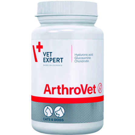 Пищевая добавка VetExpert ArthroVet для поддержания здоровья функции хрящей и суставов у кошек и собак 60 таблеток