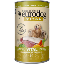 Консерва для собак EuroDog Vital з качкою 1.24 кг mini slide 1