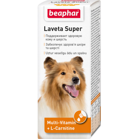 Жидкие витамины Beaphar Laveta Super for dogs для шерсти собак 50 мл (12554)