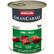 Вологий корм Animonda GranCarno Adult Beef + Game з яловичиною та дичиною для собак 800 г mini slide 1