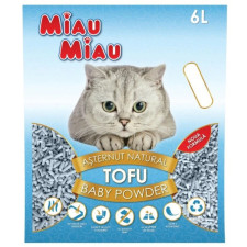 Наповнювач для котячого туалету соєвий Miau Miau Тофу Дитяча пудра 6 л mini slide 1
