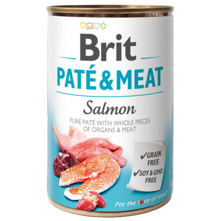 Вологий корм для собак Brit Care зі смаком лосося і курки 400 г (8595602557462/8595602530267)