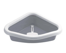 Туалет для кішок Stefanplast Sprint Corner з лопаткою 40 x 56 x 40 см Сірий mini slide 1