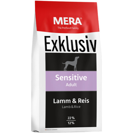 Сухий корм для чутливих собак Mera EX sensitive Adult Lamm-Reis з ягнятком та рисом 15 кг