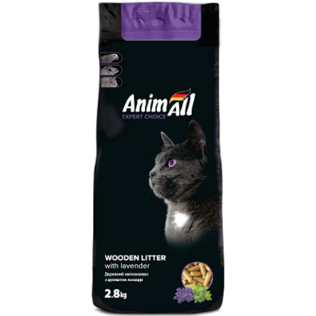 Дерев'яний наповнювач AnimAll для котів з ароматом лаванди 2.8 кг