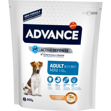Сухий корм для дорослих собак маленьких порід Advance Mini Adult 800 г slide 1