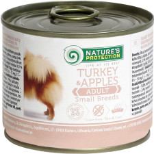 Вологий корм для собак малих порід Nature's Protection Adult Small Breeds Turkey & Apples з індичкою і яблуками 200 г (KIK24520) mini slide 1