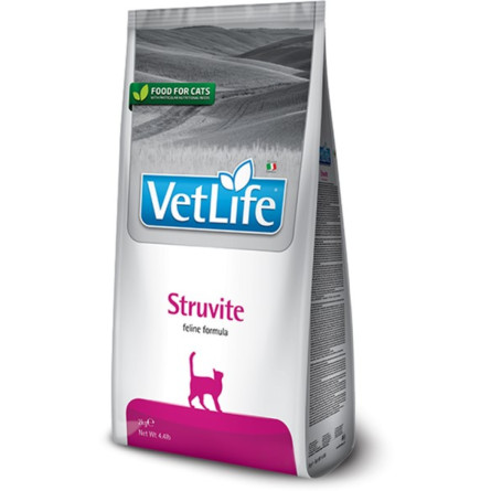 Сухий лікувальний корм для котів Farmina Vet Life Struvite дієт. живлення, для розчинення струвітних уролітів, 2 кг slide 1