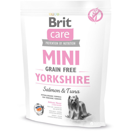 Сухой корм для взрослых собак породы йоркширский терьер Brit Care Sensitive Grain Free Yorkshire 400 г