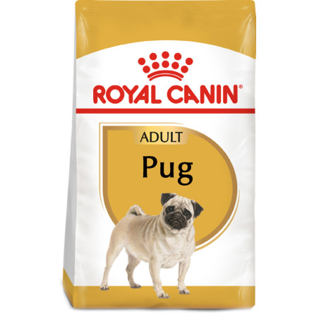 Сухий повнораційний корм для дорослих собак породи мопс Royal Canin Pug Adult віком 10 місяців та старше 3 кг (3985030)