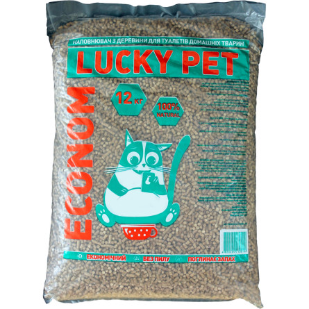 Наполнитель для кошачьего туалета Lucky Pet эконом Древесный впитывающий 12 кг (41 л)