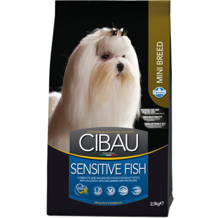 Сухой корм для собак Farmina Cibau Sensitive Adult Mini с чувствительным пищеварением с рыбой 2.5 кг slide 1