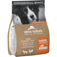 Сухий корм для собак Almo Nature Holistic Dog для собак середніх та великих порід з ягням, куркою і рисом 2 кг mini slide 1