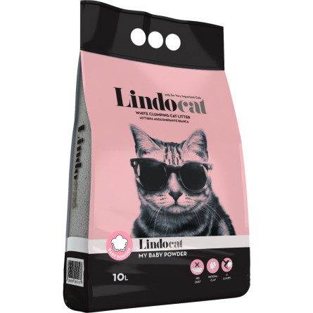 Наполнитель для кошачьего туалета Lindocat Бентонитовый MyBabypowder 8.5 кг (10 л)