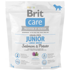 Сухий корм для цуценят гігантських порід Brit Care GF Junior Large Breed Salmon Potato 1 кг mini slide 1