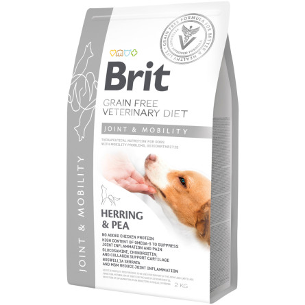 Сухий корм для дорослих собак Brit VetDiets для суглобів з оселедцем, лососем, горохом і гречкою 2 кг