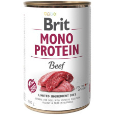 Влажный корм для собак Brit Mono Protein с говядиной 400 г mini slide 1