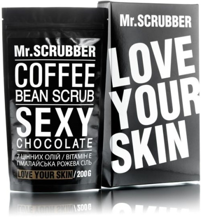 Кавовий скраб для тіла й обличчя Mr.Scrubber Chocolate для всіх типів шкіри 200 г