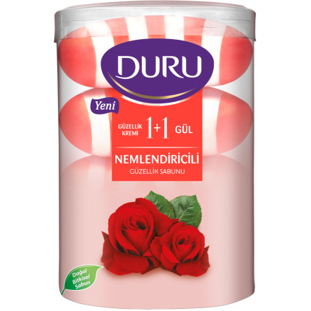 Туалетне мило Duru Троянда зі зволожувальним кремом 100 г х 4 шт.