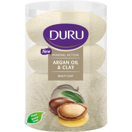 Туалетное мыло Duru Mineral Action Аргановое масло и глина 4 х 100 г